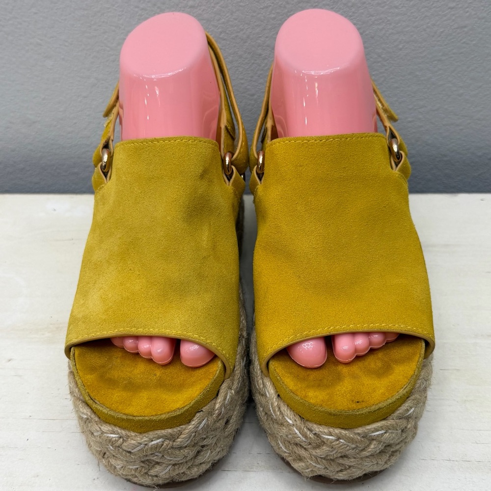 Kelsi Dagger Brooklyn Keys Yellow Suede Espadrille p
platform Sandals Size 8 - Picture 4 of 9